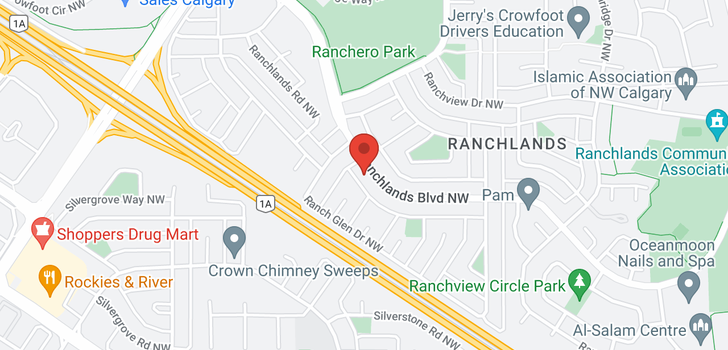 map of 1191 Ranchlands Boulevard NW